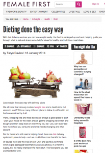 Female First: Dieting Done the Easy Way