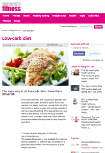 Women’s Fitness: Low Carb diet